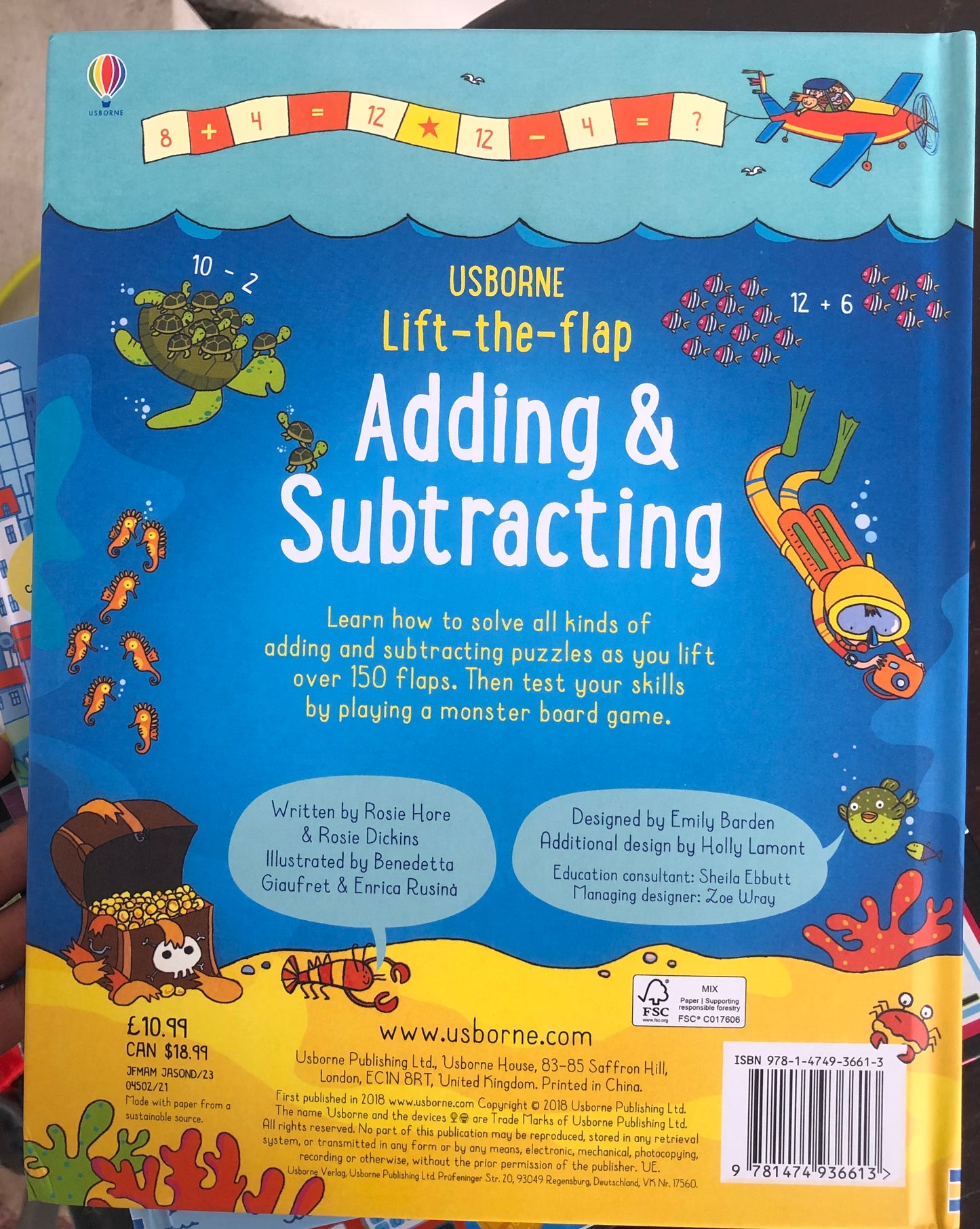 Usborne lift the flap adding and subtracting