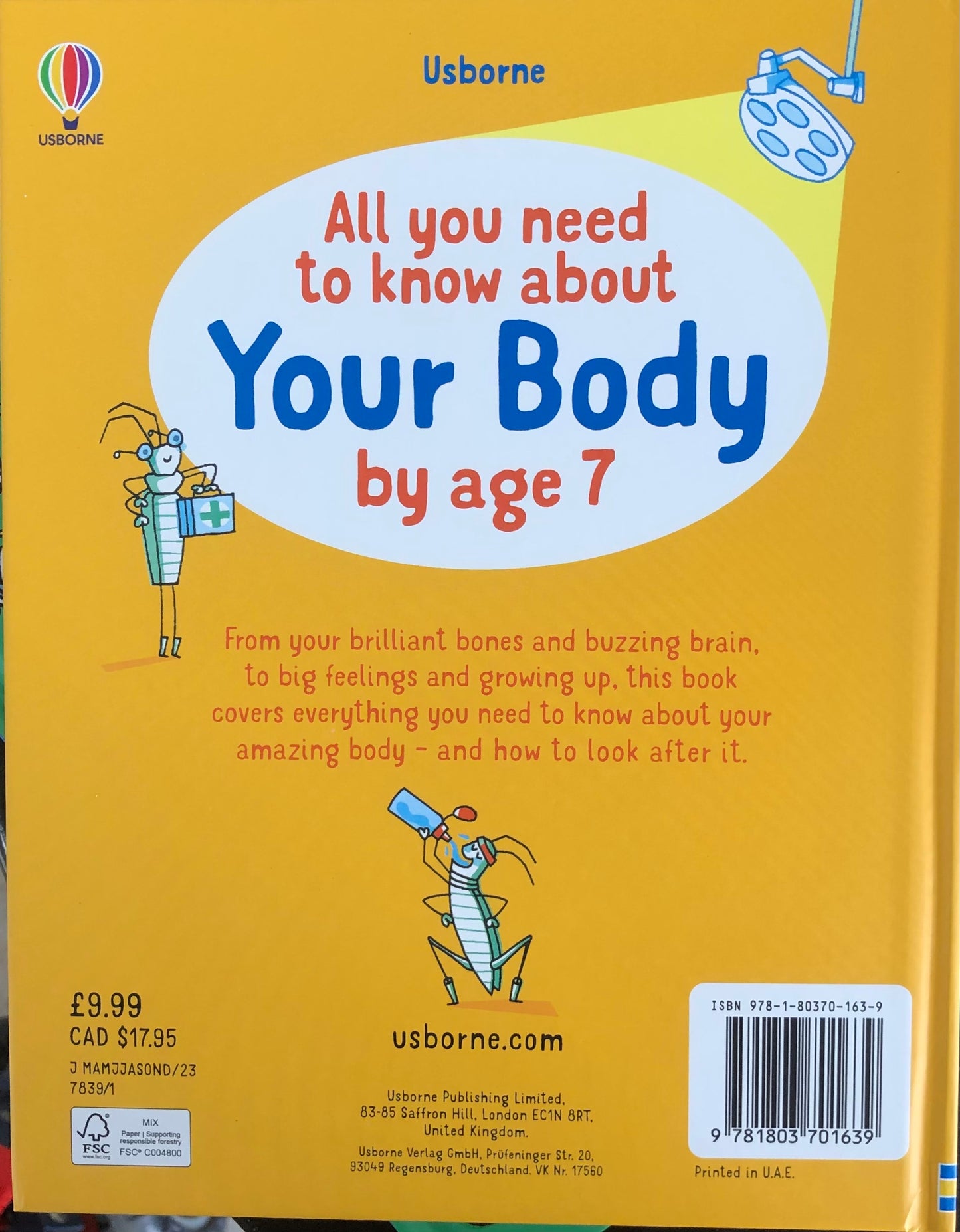 Usborne All You Need to Know about your body by Age 7