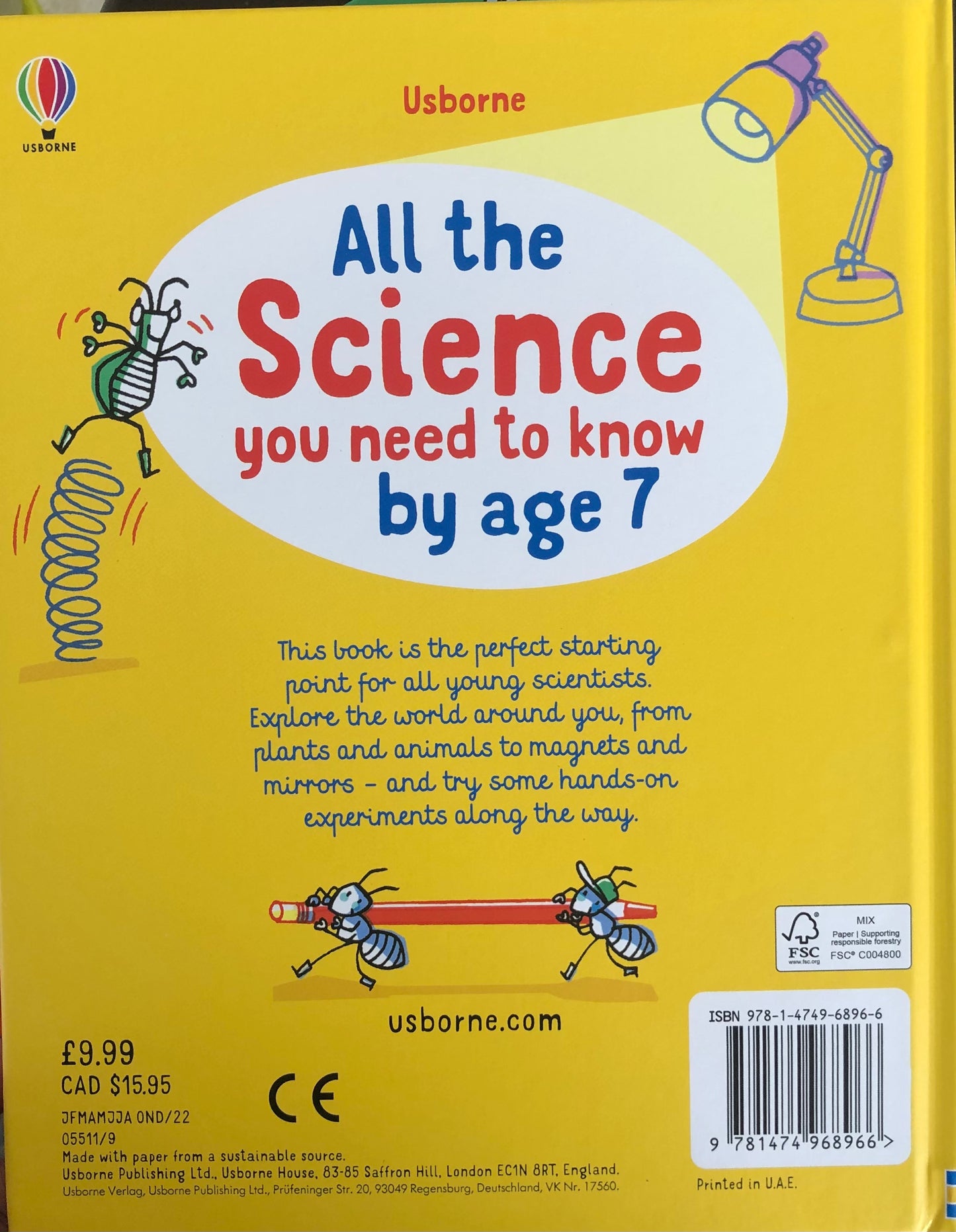 Usborne All the Science You Need to Know by Age 7