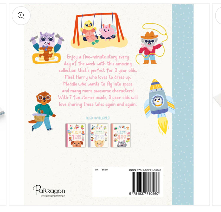 Five-Minute Stories for 3 Year Olds (Story Book)