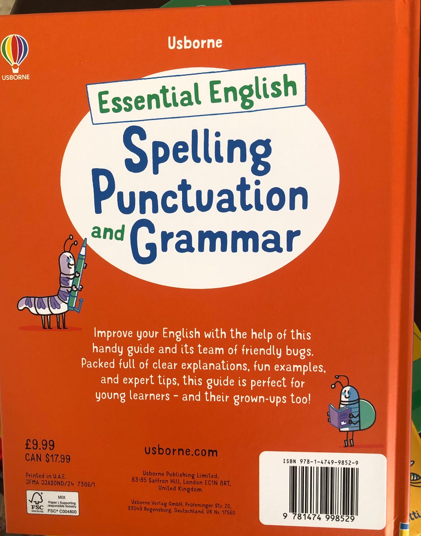 Usborne Essential English: Spelling Punctuation and Grammar