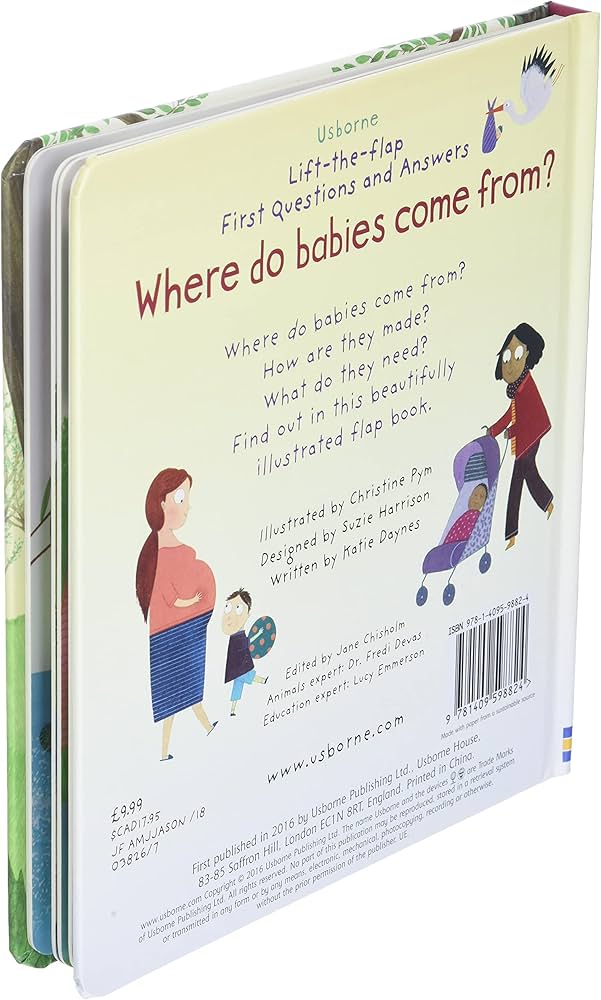 Usborne
First Questions and Answers:
Where do babies come from?