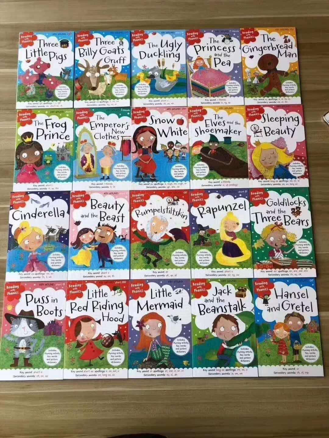 Reading with Phonics Fairy Tale Collection 20 Books Box Set: