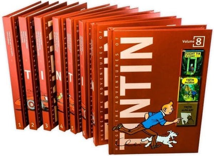 The Complete Adventures of Tintin Collection - 8 Books - cardboard cover - Herge