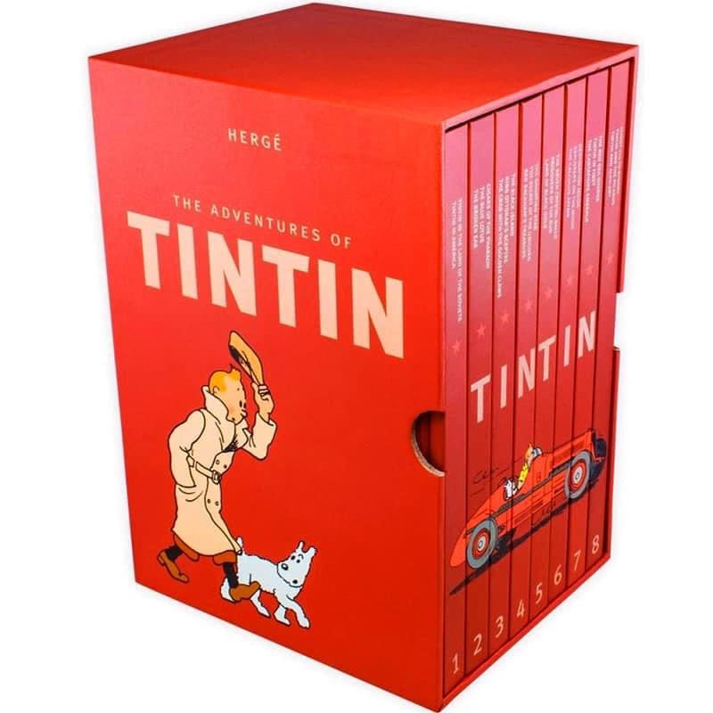 The Complete Adventures of Tintin Collection - 8 Books - cardboard cover - Herge